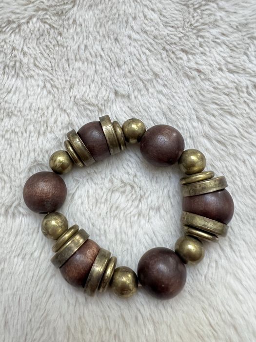 Bransoletka vintage drewniana bohemian boho etno hippie 14