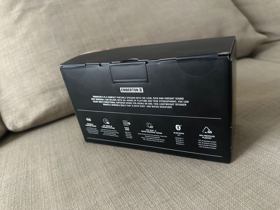 Coluna Bluetooth Marshall Emberton II – Nova e Selada