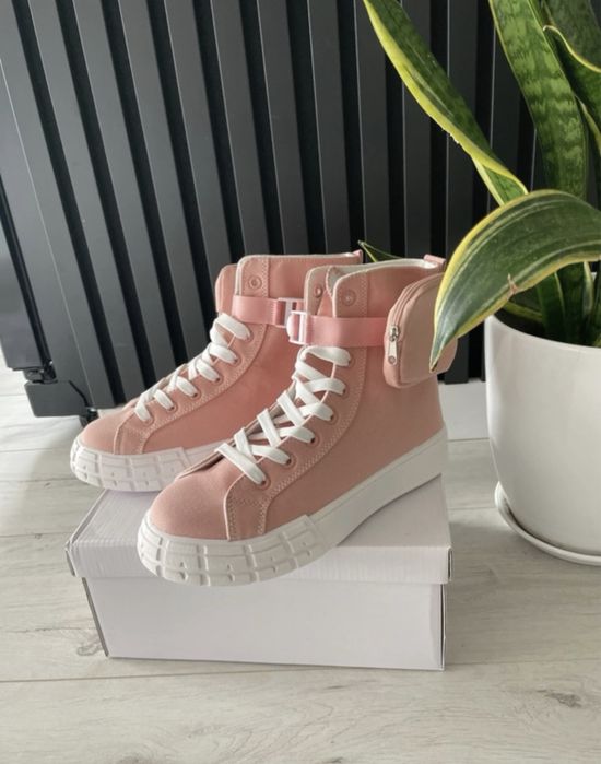 Trampki, snickersy na grubej podeszwie 38, 40 pudrowy róż