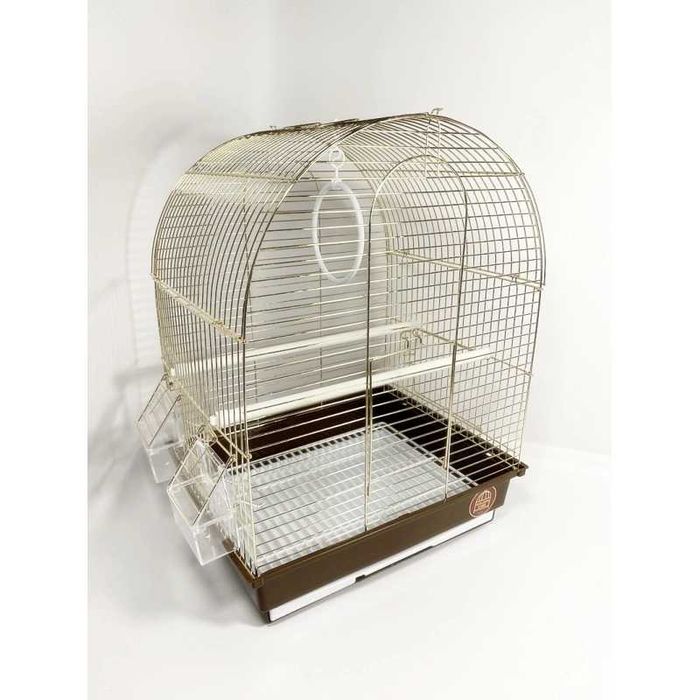 Золотая клетка для птиц AV417. Качественное покрытие, хороший размер.