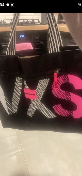 Hit duża torba sport damska nylon shopper siłownia shopping big