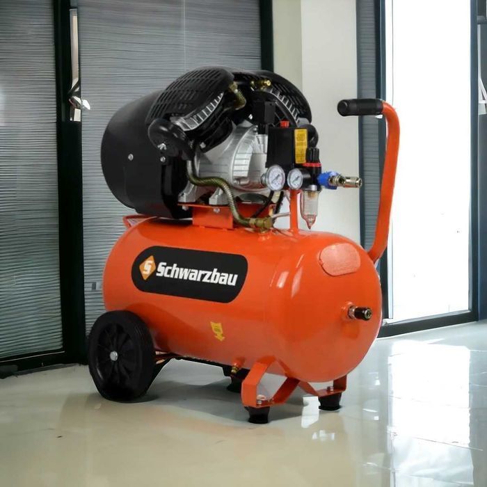 Компресор 2 х поршневий Schwarzbau 50л ! 354 л/хв - 2.23 кВт - 8 атм
