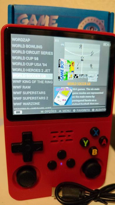 Consola Portátil Retrô R36S - Vermelho - Nova!!