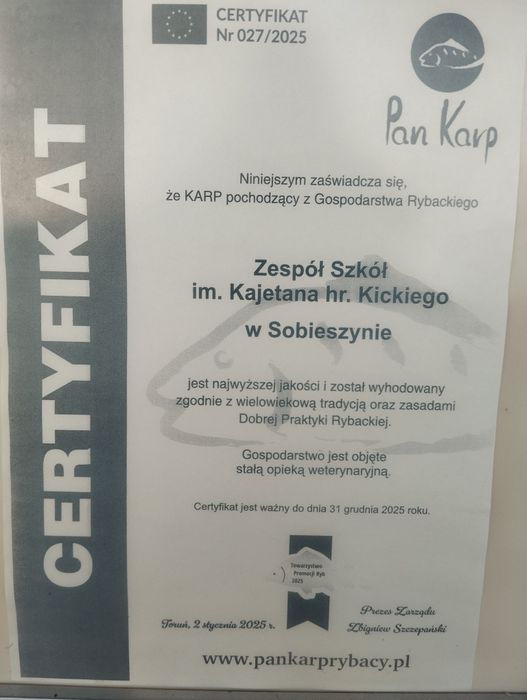 Karp Królewski z Sobieszyna