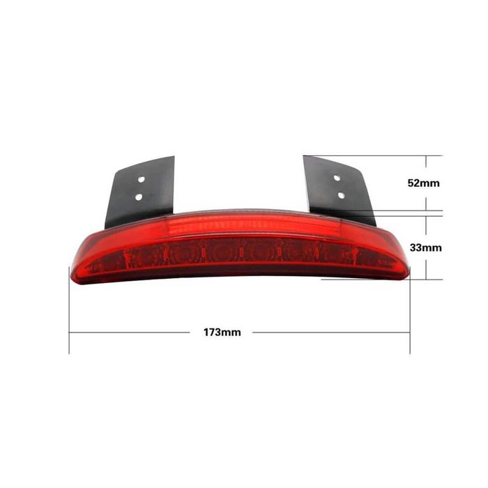 Farol Traseiro LED Guarda-Lama Harley Chopper - Luz Presença e Stop