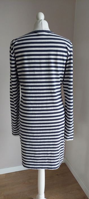 H&M basic r.L bawełniana sukienka w pasy / codzienna