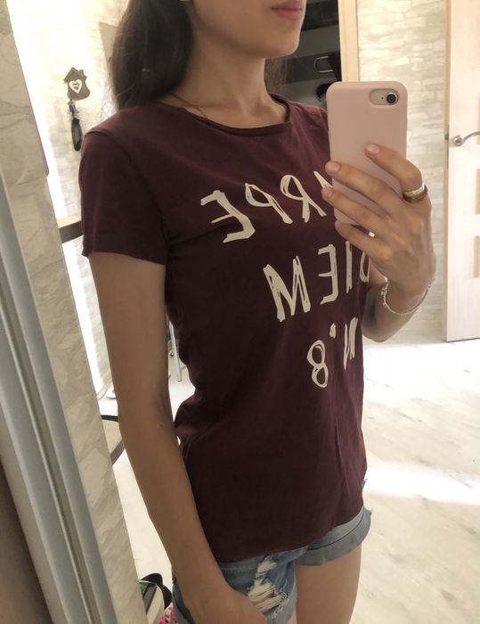 Футболка б/у вишневая