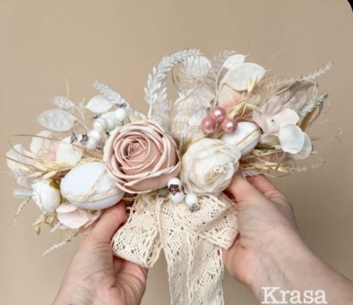 Dekoracja koszyka do święconki