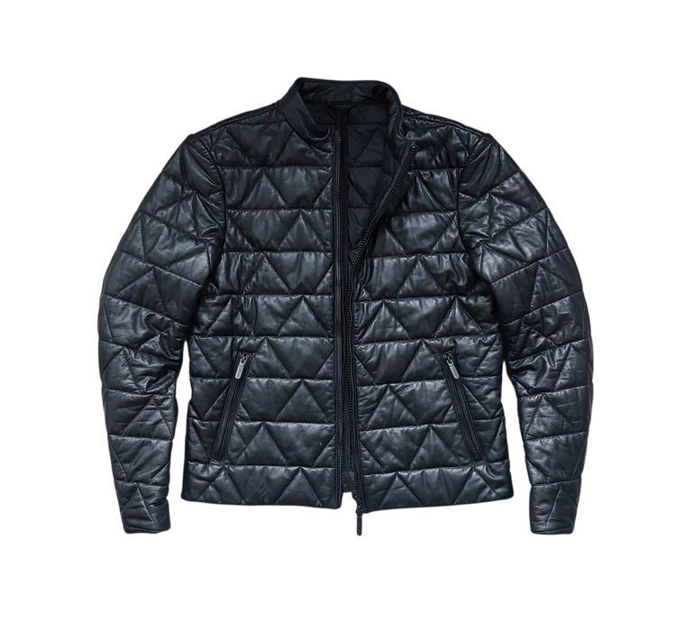 Emporio Armani nowa kurtka skórzana męska lekko ocieplana r. 50/L