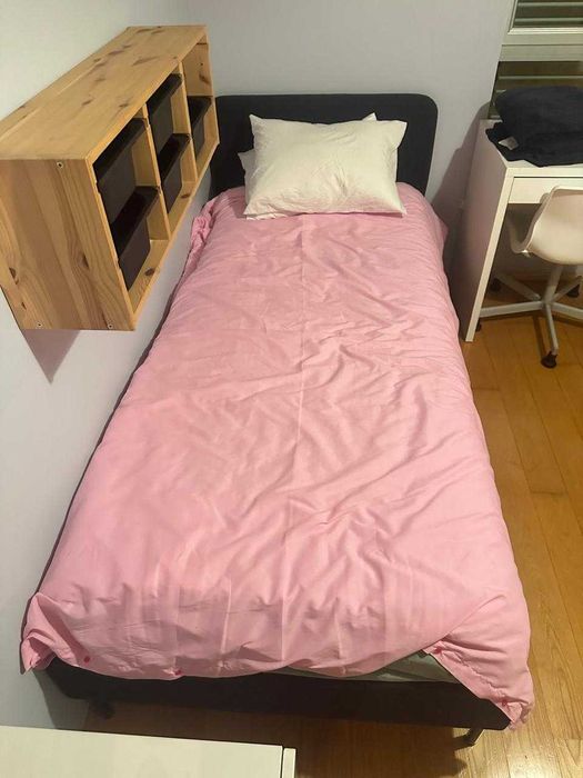 Novíssimo! Imperdível! Cama de solteiro SLATTUM com colchão VESTEROY.