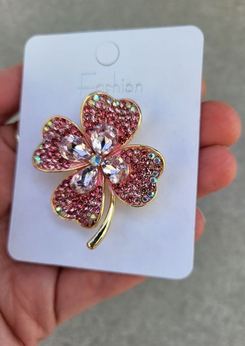 Broszka czterolistna koniczynka