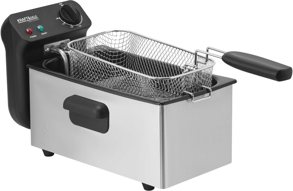 Frytkownica tradycyjna 3L 2100W 130-190stopni z koszem Frytownica elektryczna