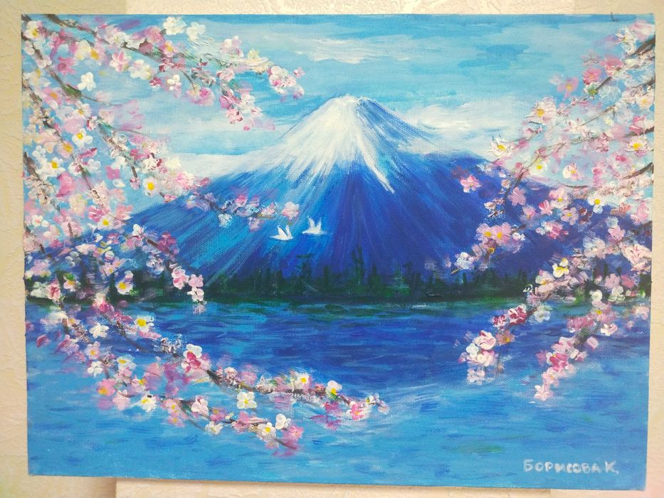 Картина Сакура у гори 30/40