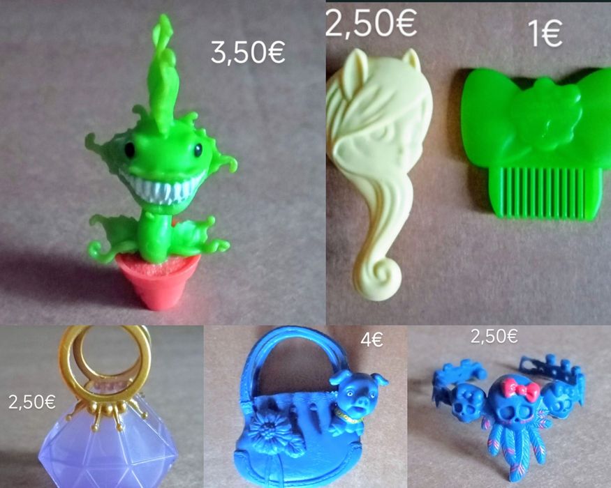 Acessórios Monster High .Tudo 15€.