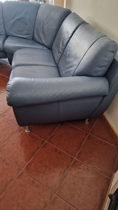 Sofá de pele  em bom estado