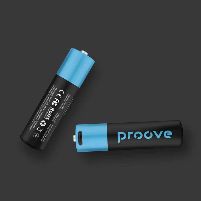 Батарейки AA акумуляторні з Type-C роз'ємом Proove 4100mAh Lithium-ion аккумулятор AAA с зарядкой от usb-c 2 штуки