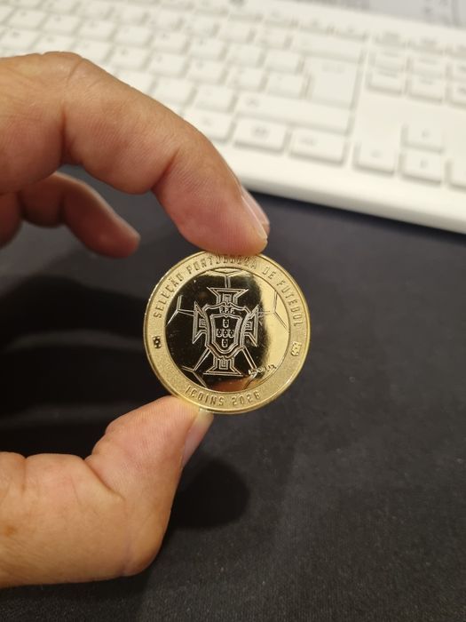 Icoins Moeda Ronaldo Dourada/Gold