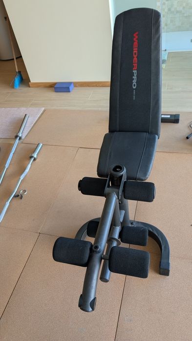 Banco musculação Weider Pro com extras
