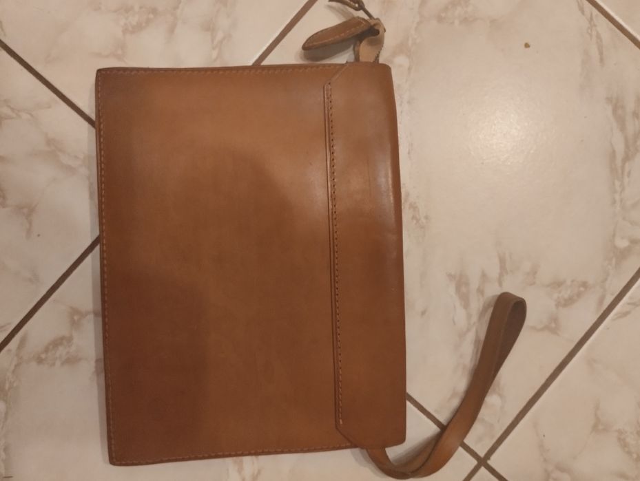 Saszetka męska ze skóry naturalnej