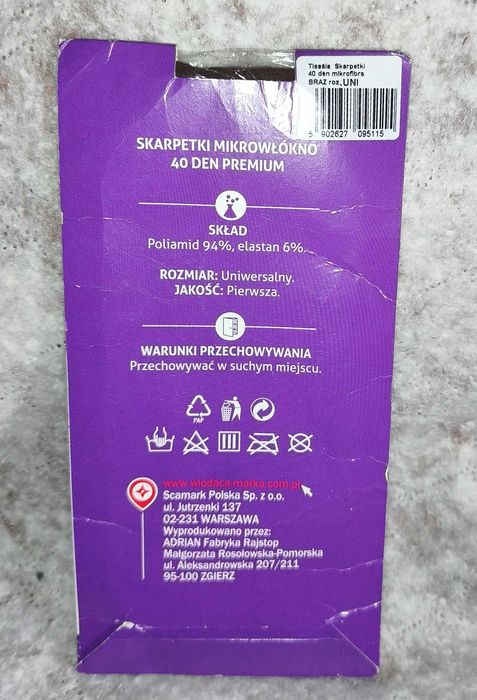 Brązowe skarpetki 40 DEN uni Tissaia