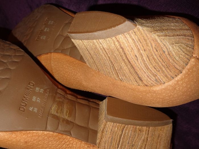 DUMOND made in Brazil skórzane NOWE brązowe buty półbuty LEATHER 39