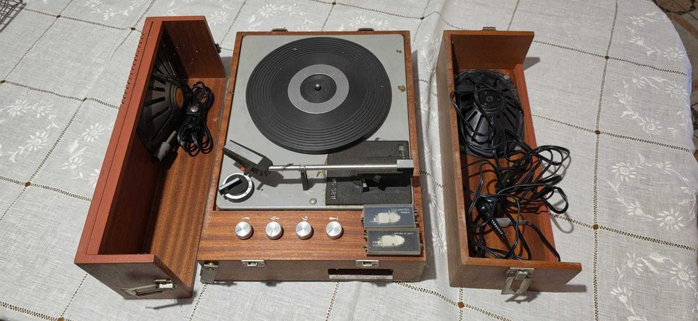 Gramofon Unitra Fonica WG-501f + 2 kolumny | PRL | Vintage