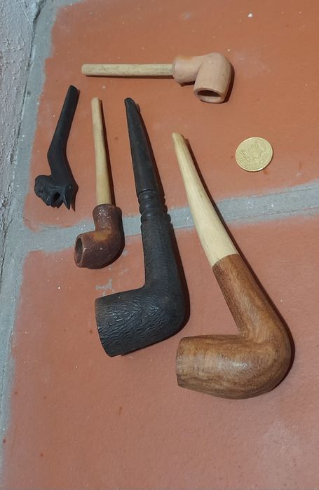 Lote de 5 cachimbos artesanais