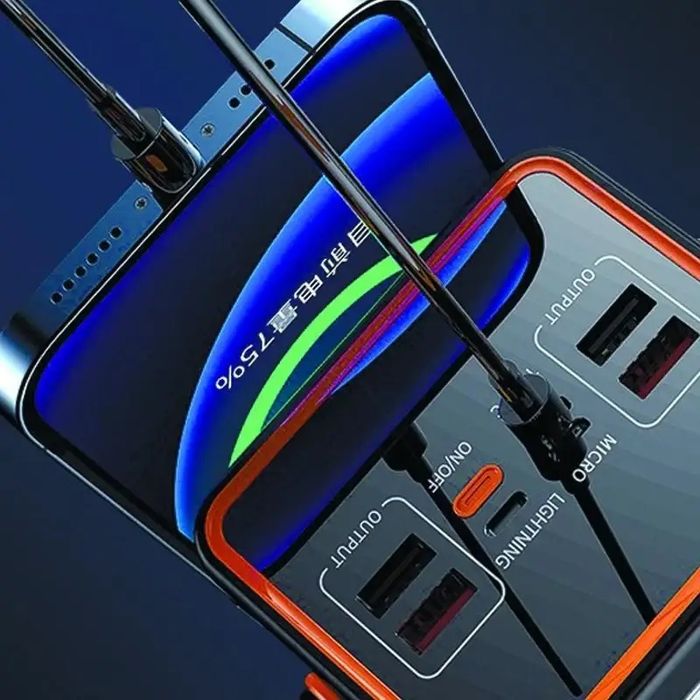 Повербанк на 90000mah зі швидкою зарядкою та світлодіодним підсвічу