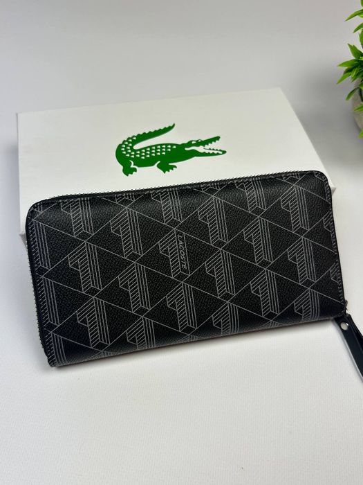 Гаманець Lacoste Monogram | Лакоста | Монограмм | Шкіряний гаманець