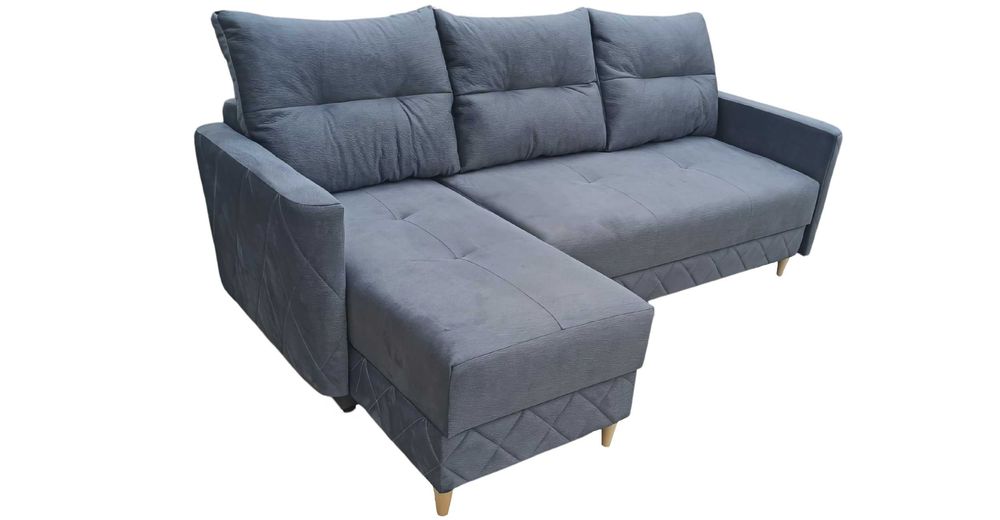 Narożnik Sofa USZAK +, AUTOMAT, 2 Pojemniki, Pikowany, Transport