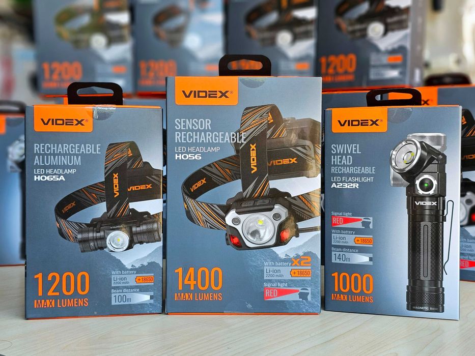 VIDEX налобні ліхтарики, з червоним світлом; Відекс тактичні на голову