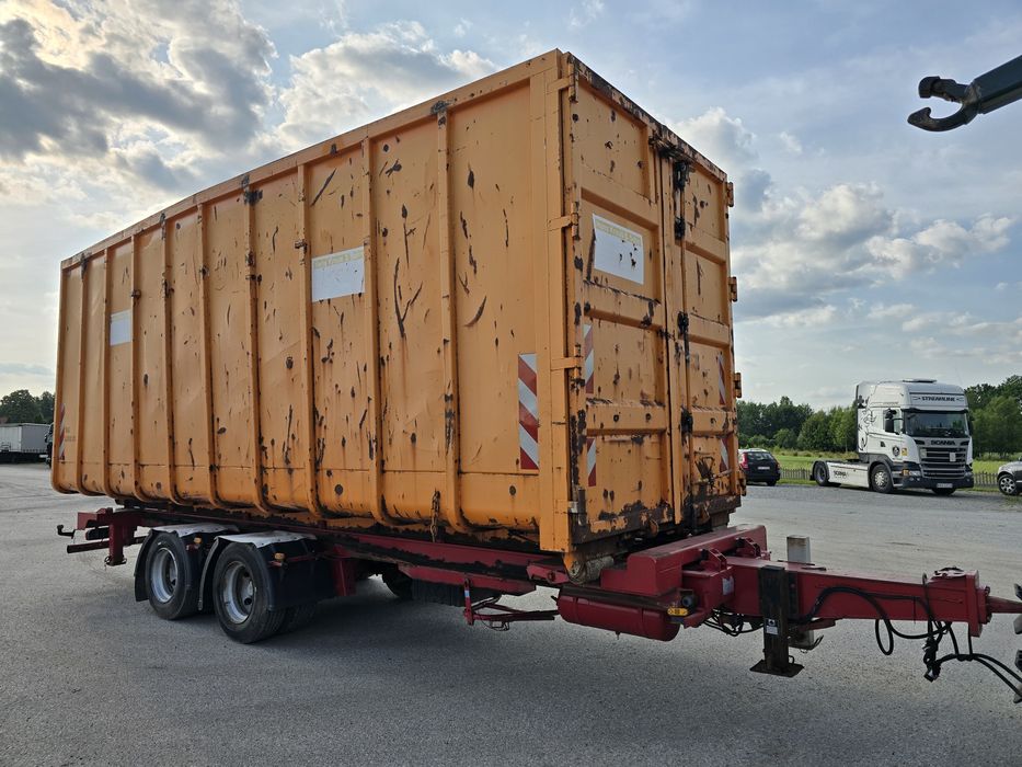 Meiller Przyczepa 53m3 TANDEM do hakowca 19,5 BLIŹNIAK + KONTENER