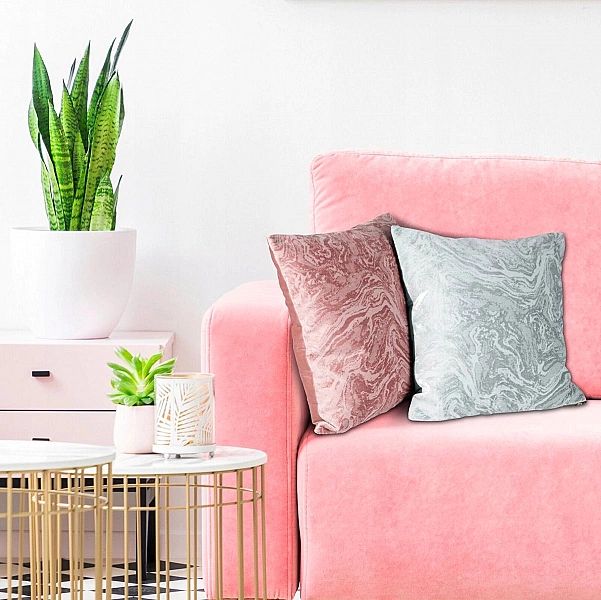 Poszewka DEKORACYJNA na poduszkę Żakard Luisa 42x42 Różowy