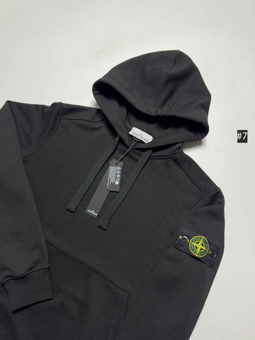 Стон Исладн Черное Худи | Кофта Stone Island Зипка