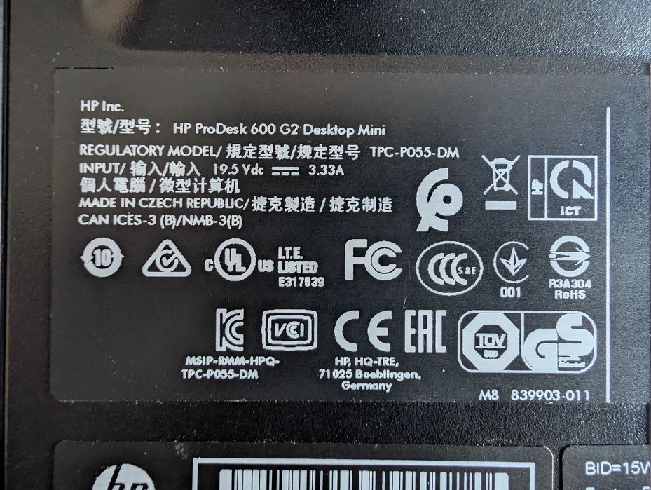 Vendo micropc HP Prodesk g2 Mini i5-6500T com 512gb ssd e 8gb ram ddr4 usado