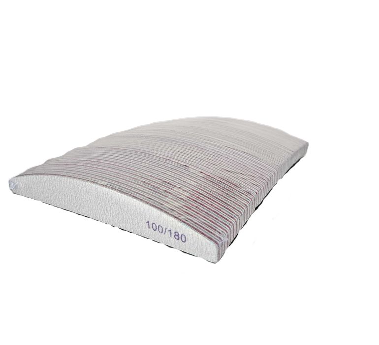 Pilniki do paznokci 100/180 Łódka szare 50 szt.