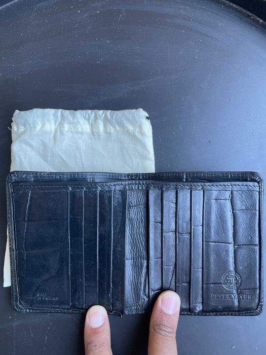 CARTEIRA DE HOMEM PORTA CARTÕES PETER YATES - PELE CROCODILO