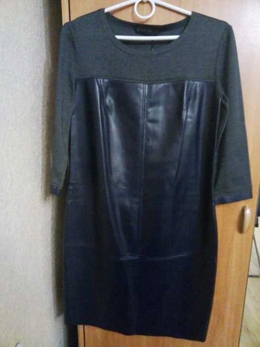 Платье из экокожи, размер 42, XS S