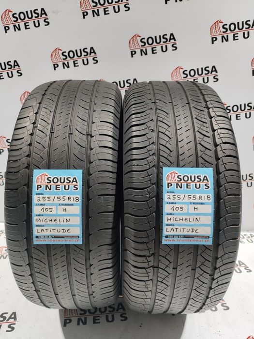 2 pneus semi novos 255-55R18 105H Michelin - Oferta dos Portes