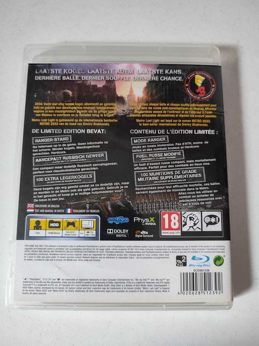 PS3 - Metro: Last Light