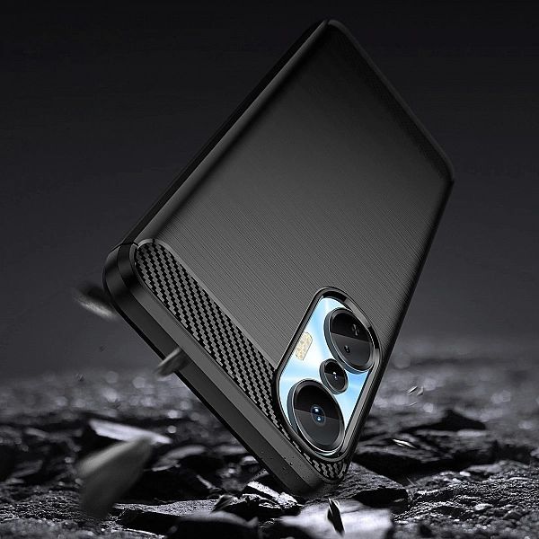 Carbon Case etui do Infinix Hot 20s elastyczny silikonowy karbonowy po