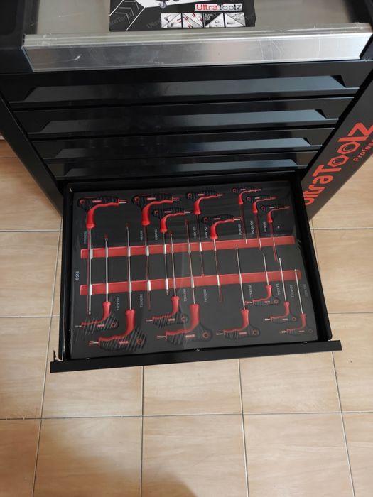 Carrinho de ferramentas ultratoolz 8/8 gavetas cheias de ferramentas