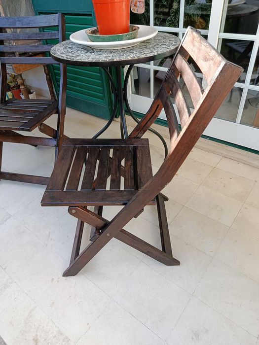 2 Cadeiras Jardim Dobraveis Wengue