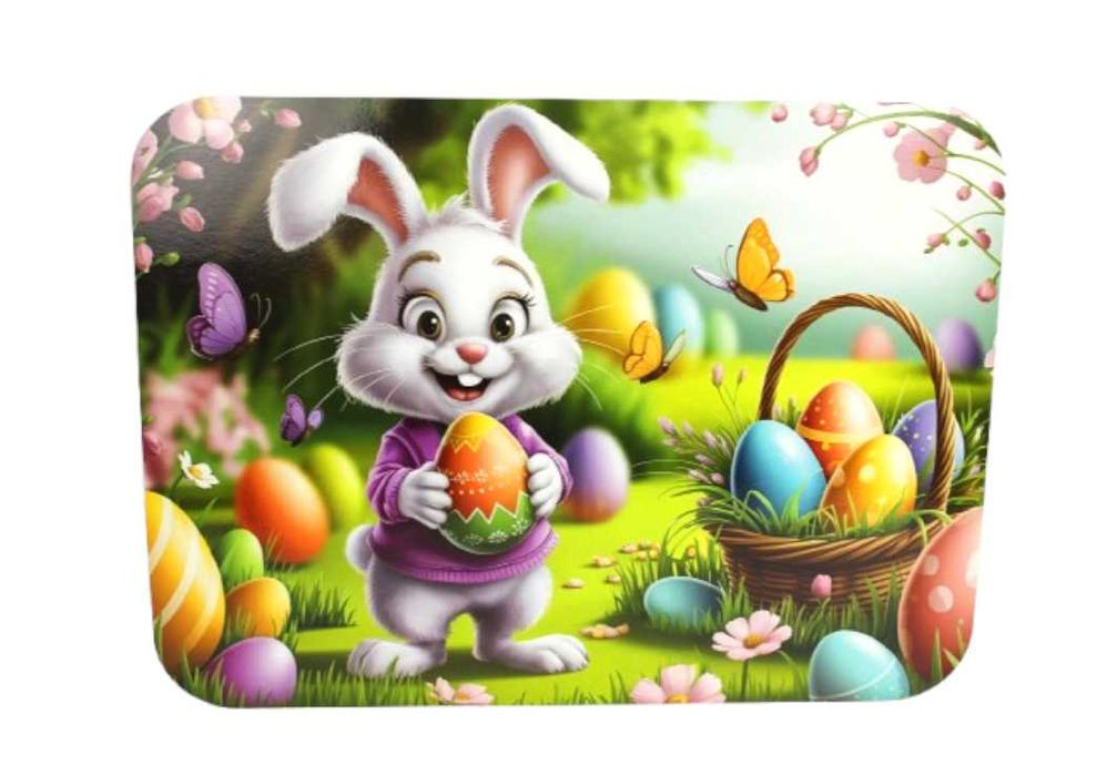 Mata stołowa 40x30 cm bajkowy ZAJĄCZEK Z PISANKAMI