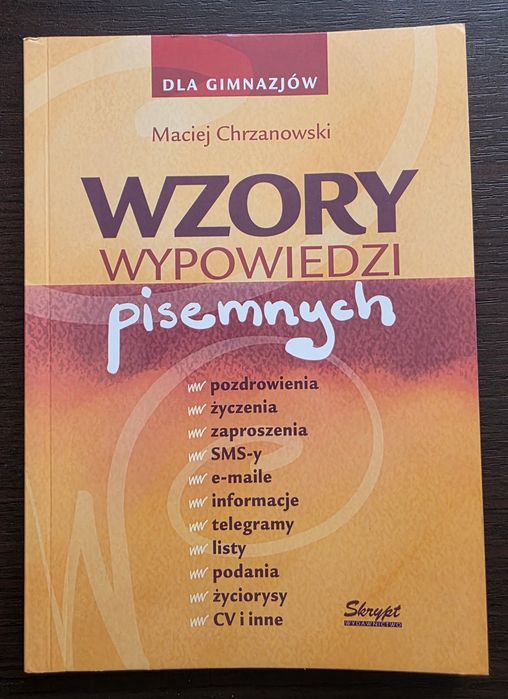 Wzory wypowiedzi pisemnych