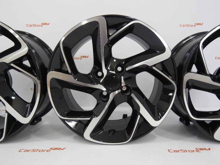 Jantes Look Peugeot 15 x 6.5 et 25 4x108 Pretas + Polidas