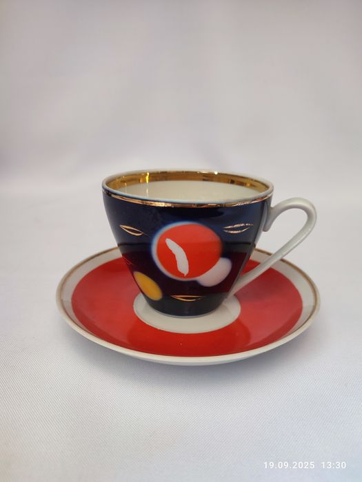 Чайный сервиз "Лимон"  Сумы, "Конфетти" Полонное. СССР ретро, винтаж.