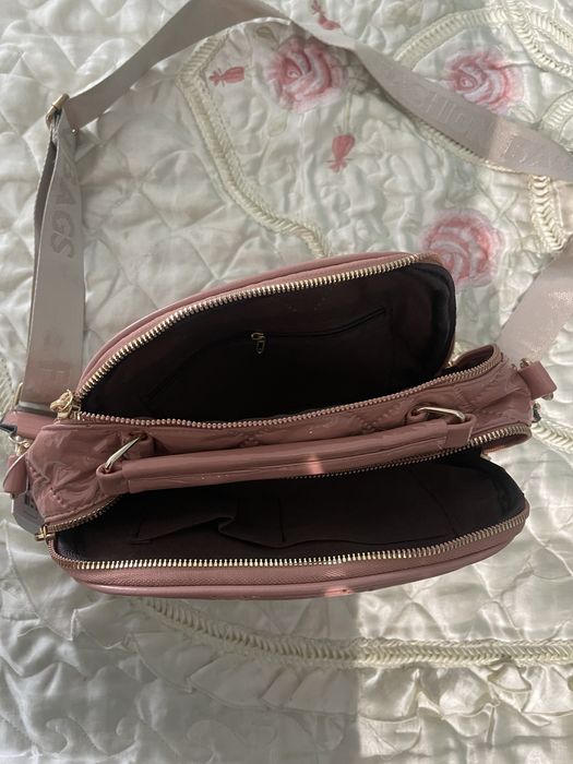 Torebka lakierowana puder ròż