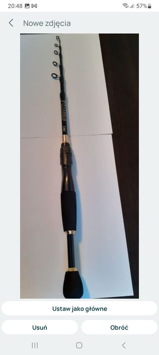 Wędka spinning 180 cm carbon, teleskop