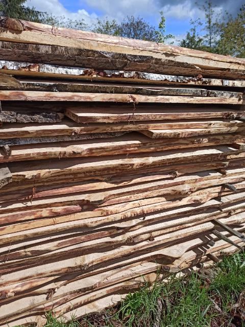 Deski brzozowe 30 mm 270 x 30 cm ogrodzenie